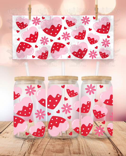 Valentine's Day - Strawberry Hearts UVDTF Wrap