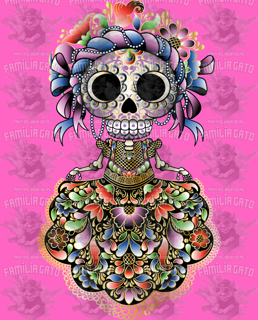 Catrina Dia de los Muertos DTF Transfer