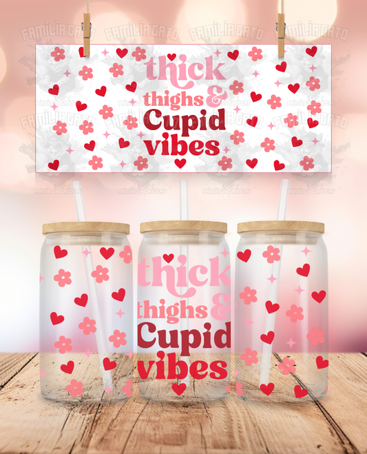 Valentine's Day - Thick Thighs & Cupid Vibes UVDTF Wrap