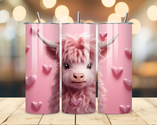 Valentine's Day - Cow Designs - 20 Oz Stainless Steel Tumbler