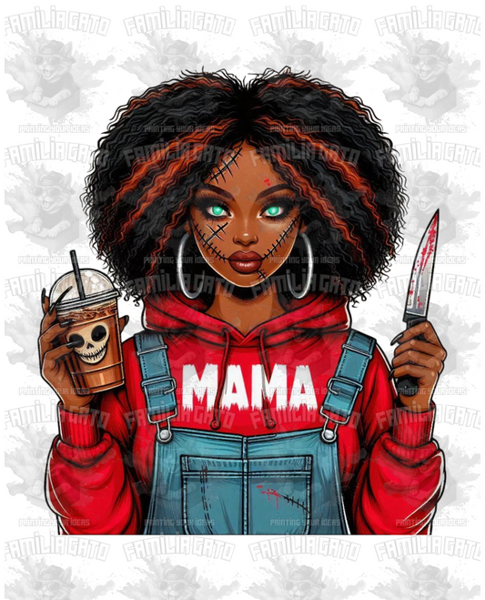 Halloween Horror Black Mama #1 DTF Transfer