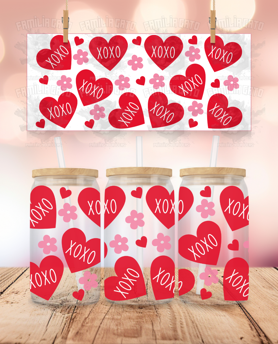 Valentine's Day - XoXo Red Hearts #1 UVDTF Wrap