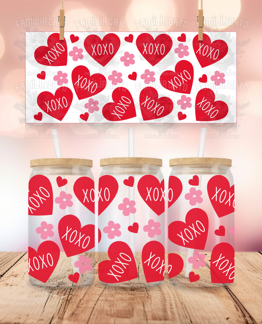 Valentine's Day - XoXo Red Hearts #1 UVDTF Wrap