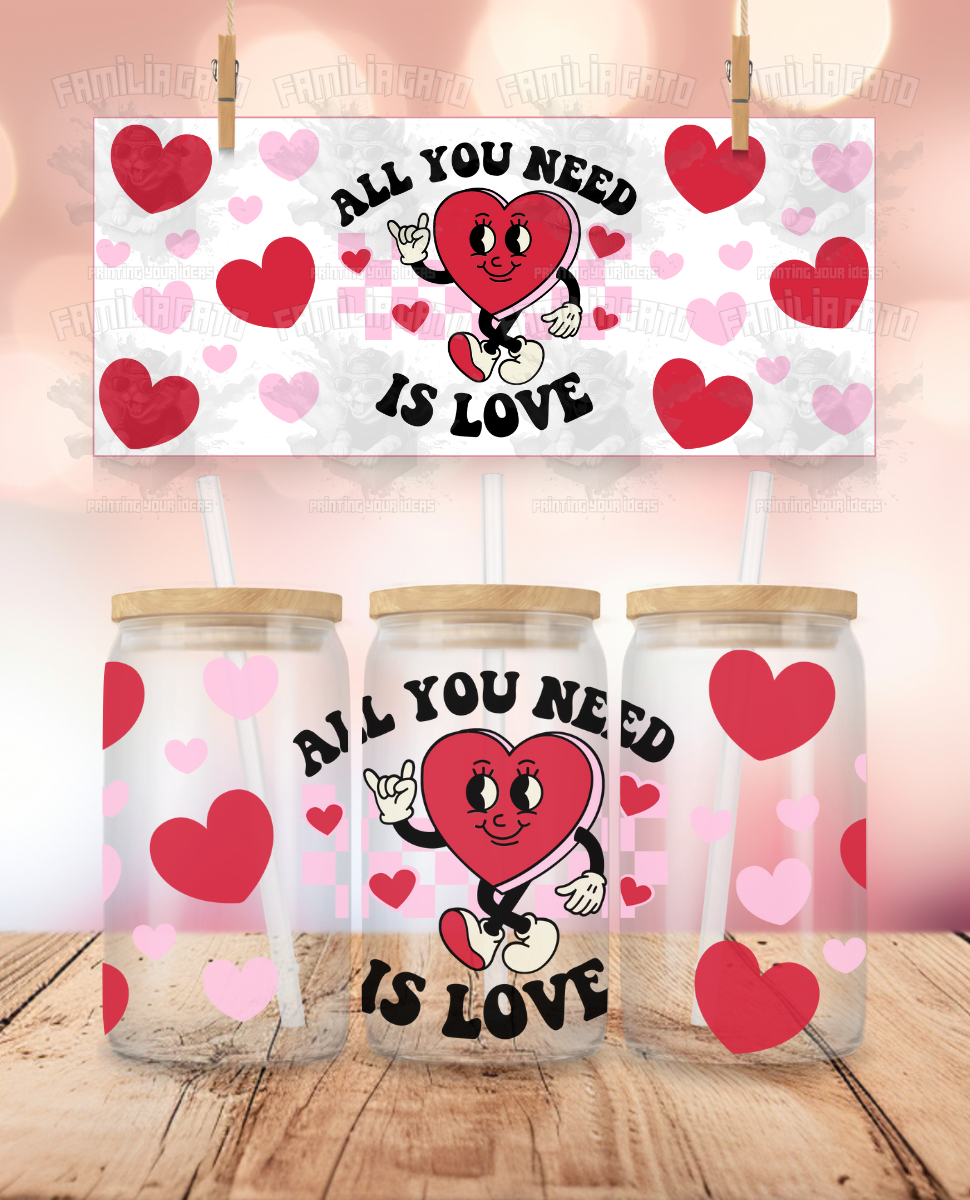 Valentine's Day - All You Need is Love UVDTF Wrap