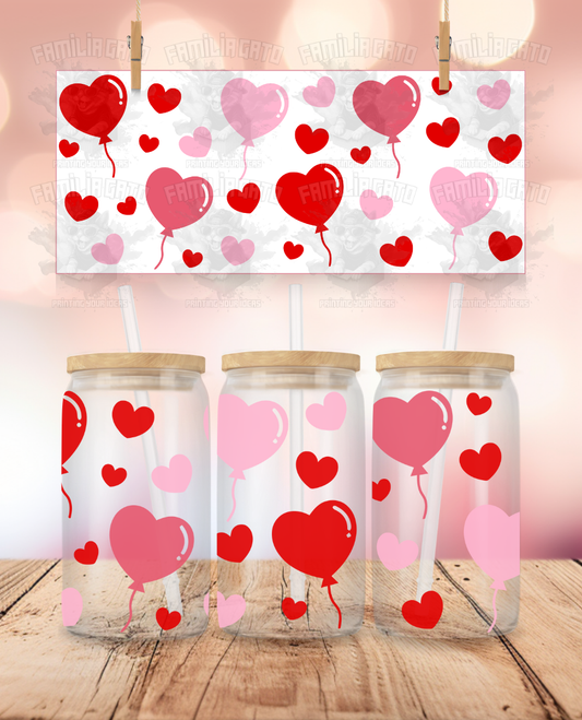 Valentine's Day - Balloon Hearts UVDTF Wrap