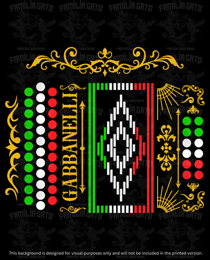 Mexican Gabbanelli Accordion DTF Transfer