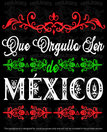 Que Orgullo ser de Mexico DTF Transfer