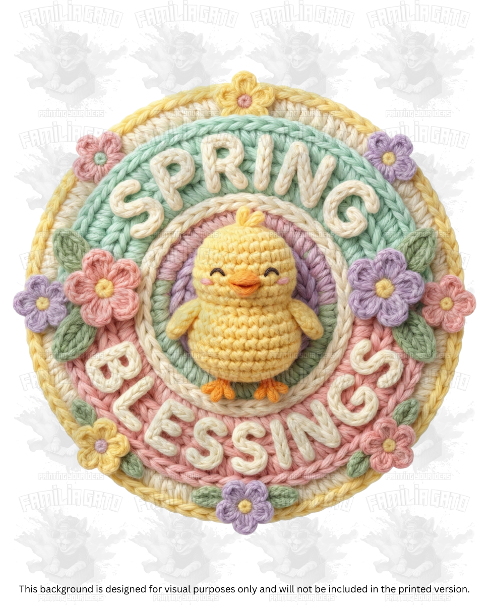 Easter Faux Yarn #58 DTF Transfer