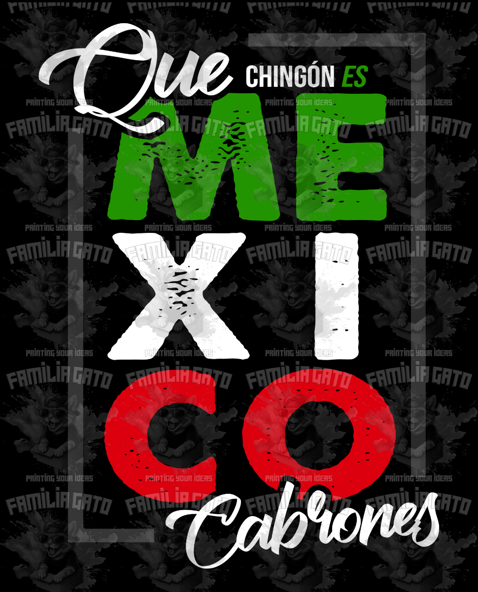 Que Chingon es Mexico C4brones DTF Transfer