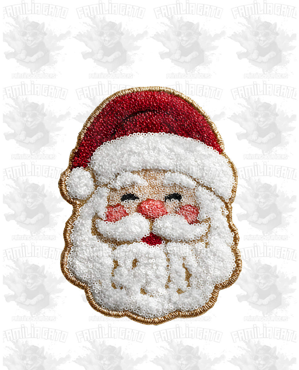 Faux Sequin Santa DTF Transfer