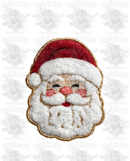 Faux Sequin Santa DTF Transfer