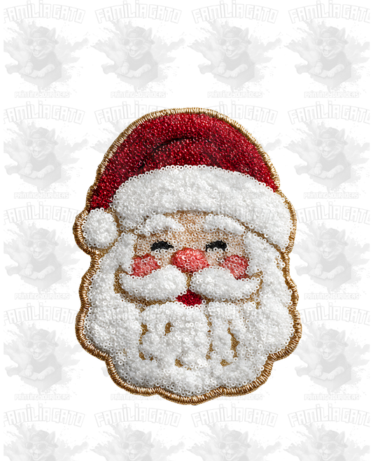 Faux Sequin Santa DTF Transfer