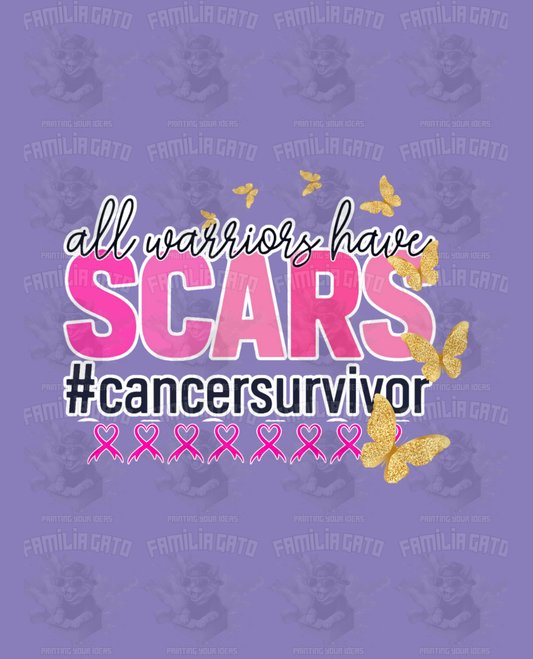 All warriors have scars DTF Transfer