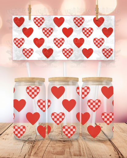 Valentine's Day - Checkered Hearts #1 UVDTF Wrap