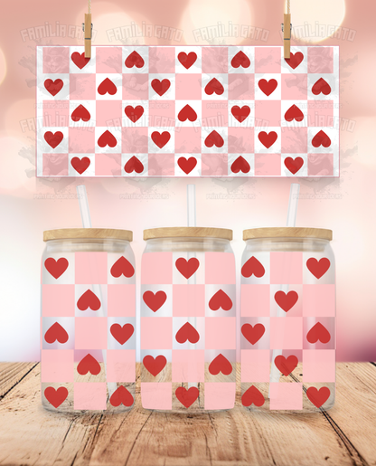 Valentine's Day - Checkered Hearts #2 UVDTF Wrap