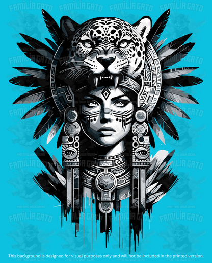 Mexican Aztec Warrior Princess #2 DTF Transfer