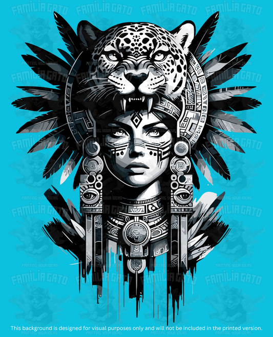 Mexican Aztec Warrior Princess #2 DTF Transfer