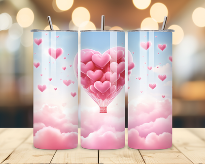 Valentine's Day - Pink 3D Effect Designs #3 - 20 Oz Stainless Steel Tumbler