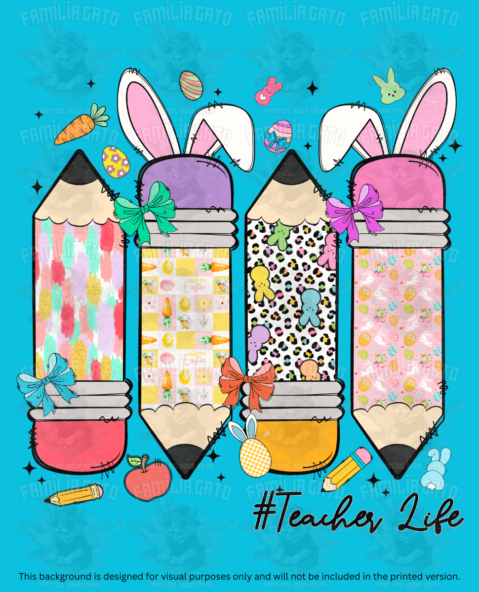 Easter Teacher Doodles #6 DTF Transfer