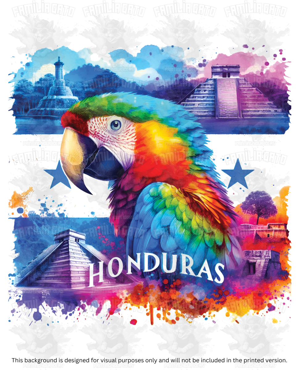 Honduras Guacamaya #3 DTF Transfer