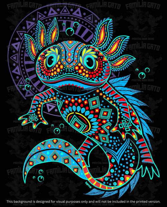 Mexican Ajolote/Axolotl #1 DTF Transfer