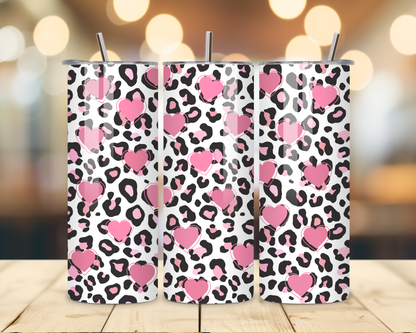 Valentine's Day - Cheetah Designs - 20 Oz Stainless Steel Tumbler