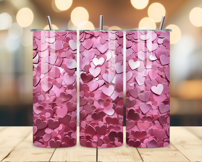 Valentine's Day - Hearts' Designs #2 - 20 Oz Stainless Steel Tumbler