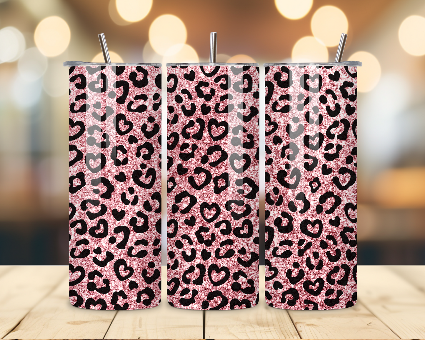Valentine's Day - Cheetah Designs - 20 Oz Stainless Steel Tumbler