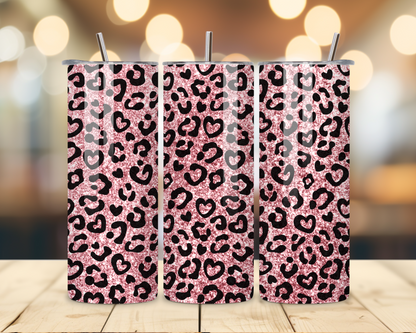 Valentine's Day - Cheetah Designs - 20 Oz Stainless Steel Tumbler