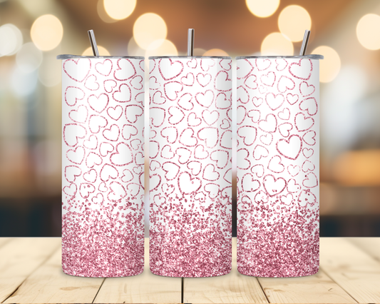 Valentine's Day - Hearts' Designs #2 - 20 Oz Stainless Steel Tumbler