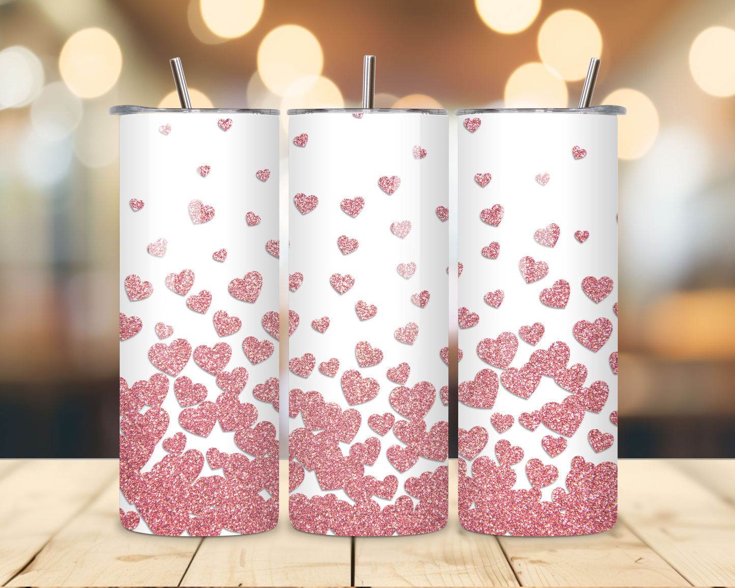 Valentine's Day - Hearts' Designs #2 - 20 Oz Stainless Steel Tumbler