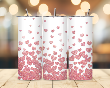 Valentine's Day - Hearts' Designs #2 - 20 Oz Stainless Steel Tumbler