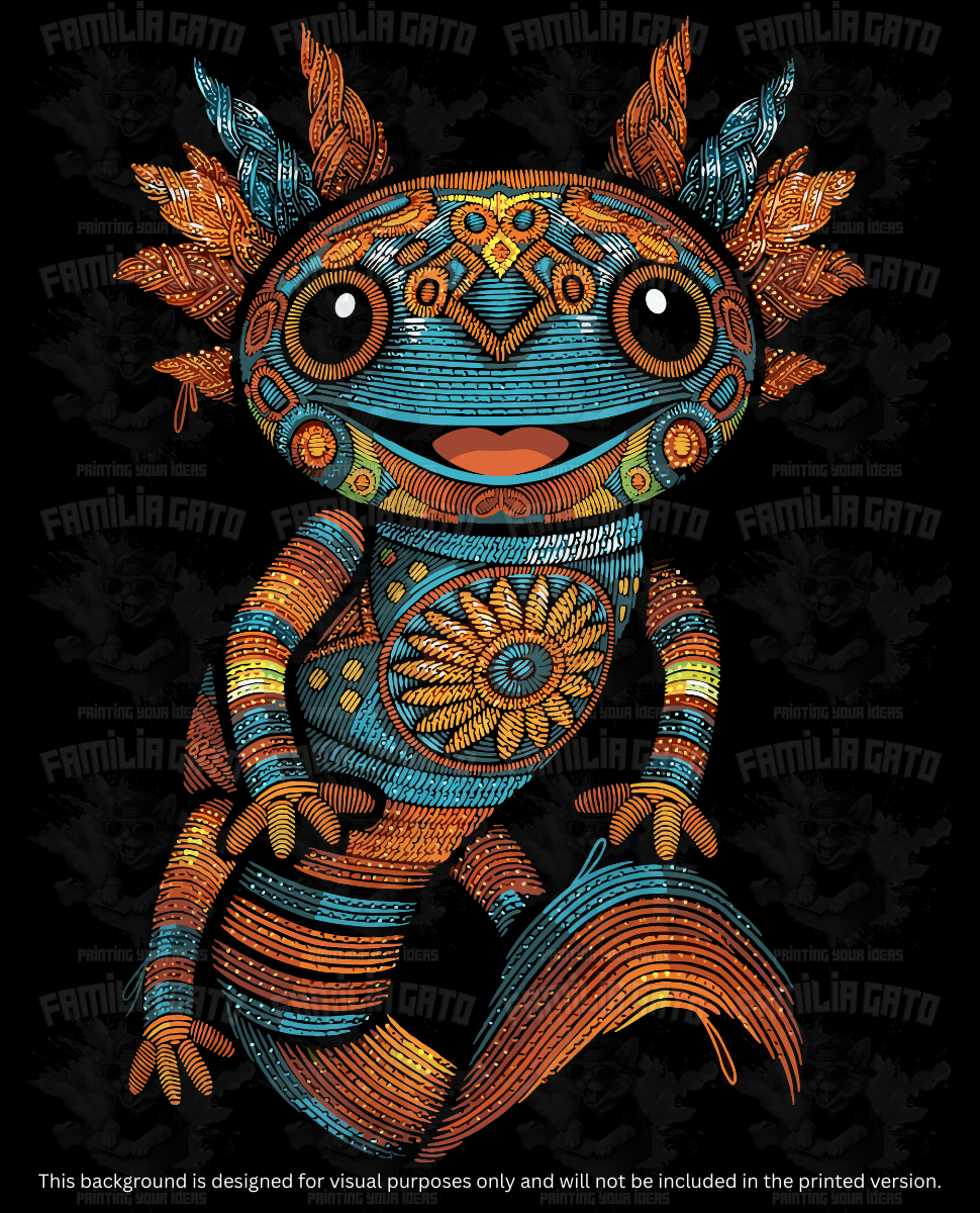 Mexican Ajolote/Axolotl #2 DTF Transfer