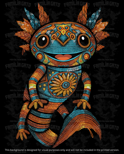 Mexican Ajolote/Axolotl #2 DTF Transfer