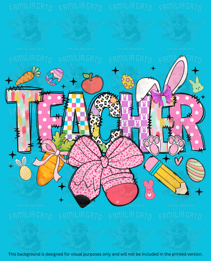 Easter Teacher Doodles #7 DTF Transfer