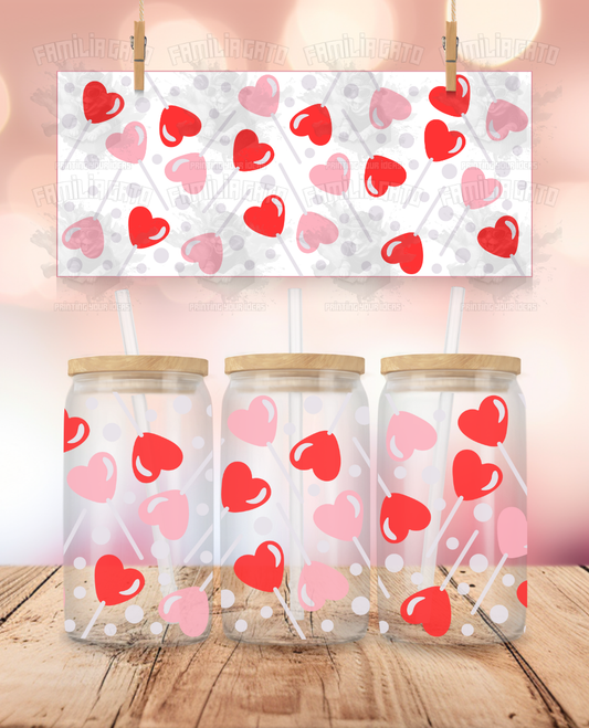 Valentine's Day - Heart Lollipops #1 UVDTF Wrap