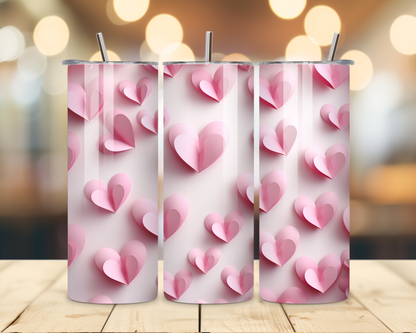 Valentine's Day - Hearts' Designs #2 - 20 Oz Stainless Steel Tumbler