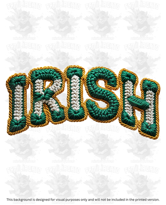 St. Patrick's Day Faux Yarn Irish DTF Transfer