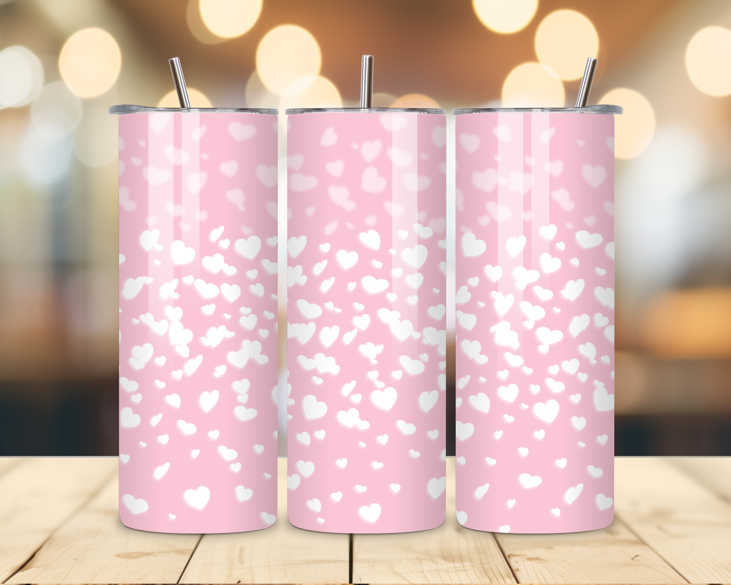 Valentine's Day - Hearts' Designs #3 - 20 Oz Stainless Steel Tumbler