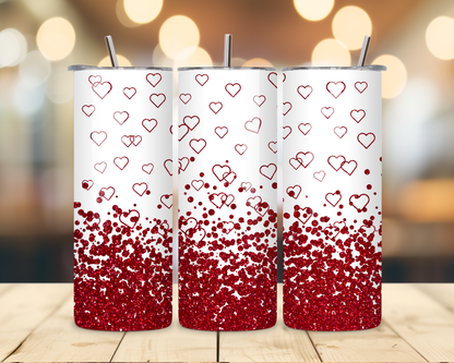 Valentine's Day - Hearts' Designs #2 - 20 Oz Stainless Steel Tumbler