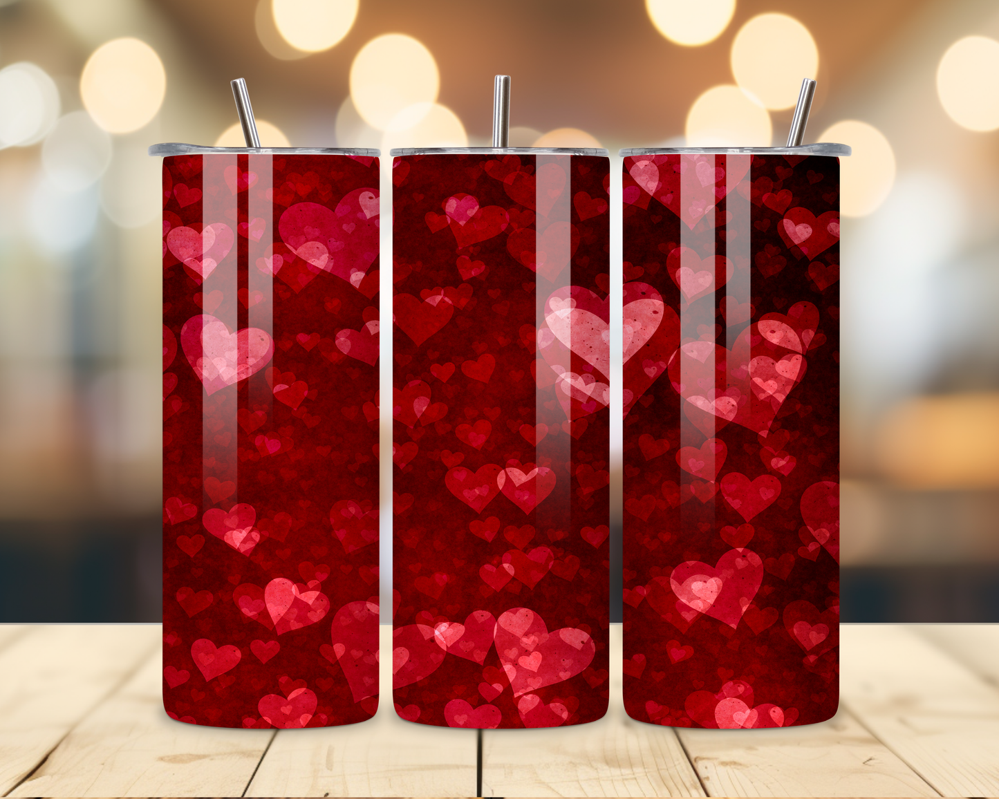 Valentine's Day - Hearts' Designs #3 - 20 Oz Stainless Steel Tumbler
