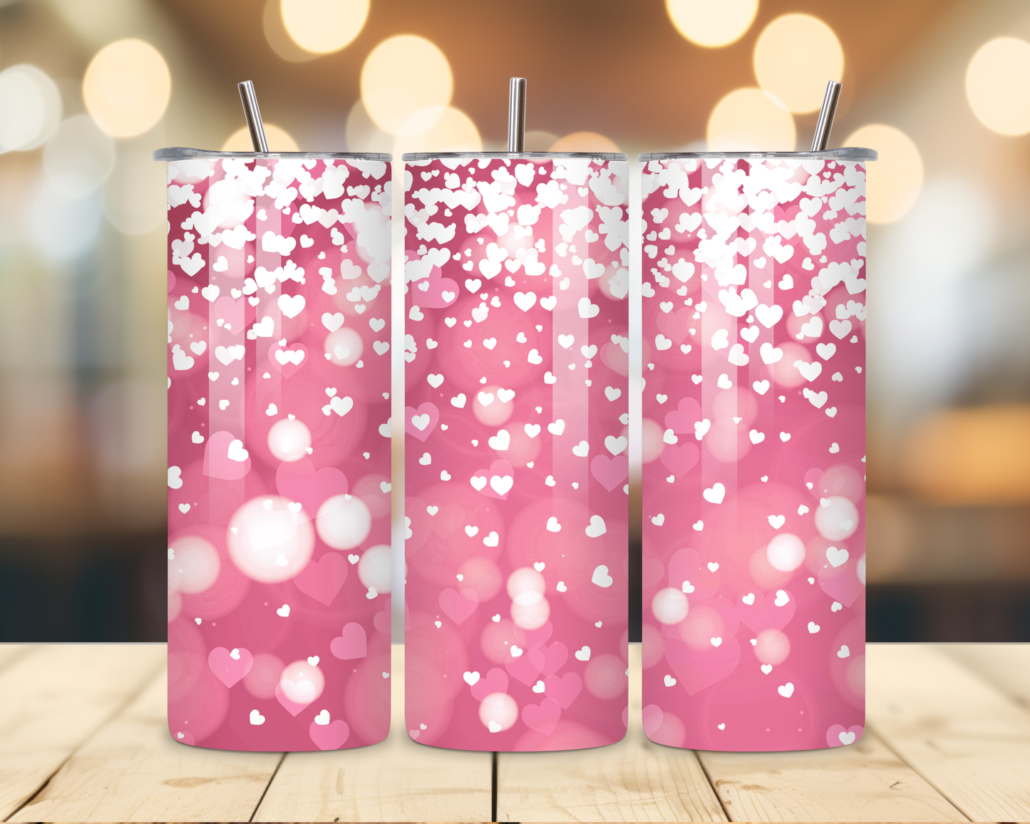 Valentine's Day - Hearts' Designs #3 - 20 Oz Stainless Steel Tumbler
