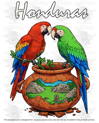 Honduras Guacamaya #4 DTF Transfer