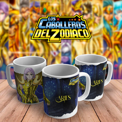 Caballeros del Zodiaco #2 11oz & 15oz Ceramic Mugs Tazas