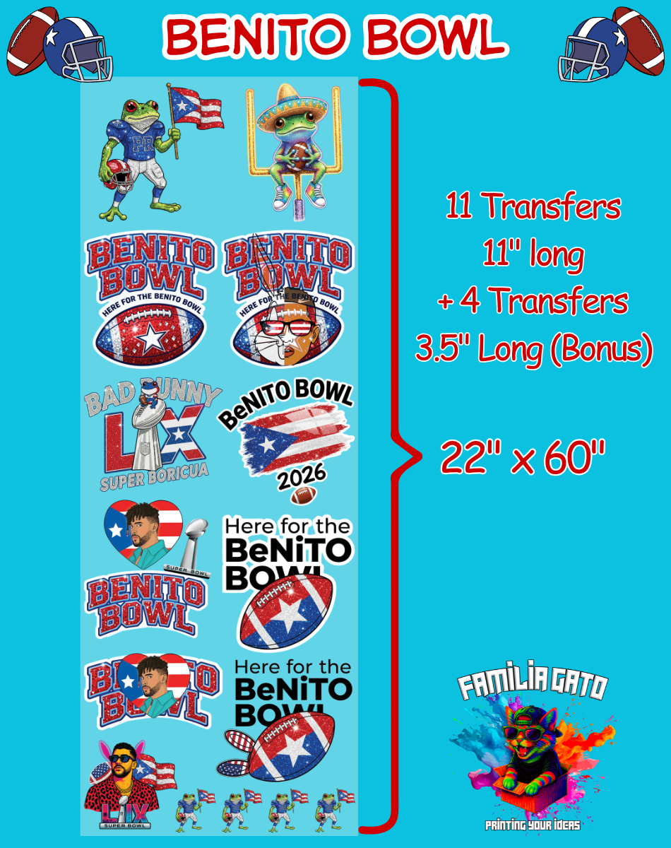 Benito Bowl DTF Gang Sheet #1 - 22"x60"