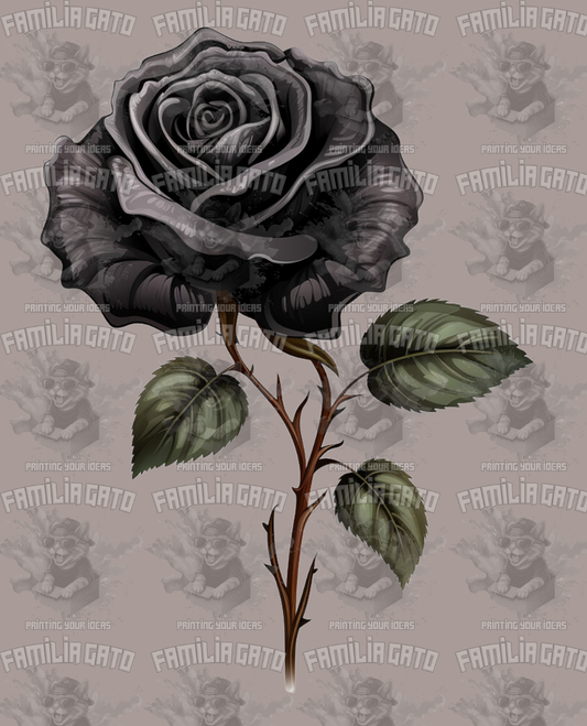 Black Rose DTF Transfer