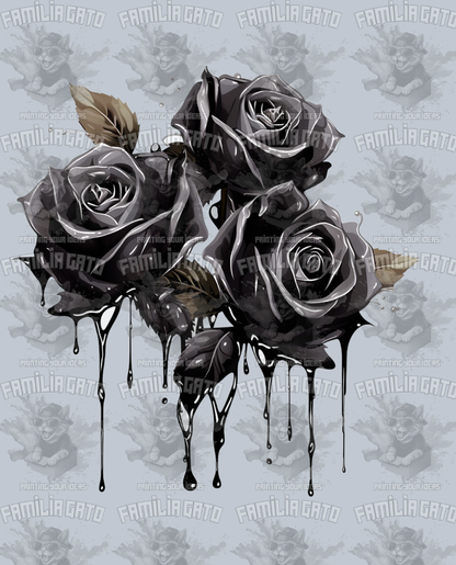 Black Roses DTF Transfer