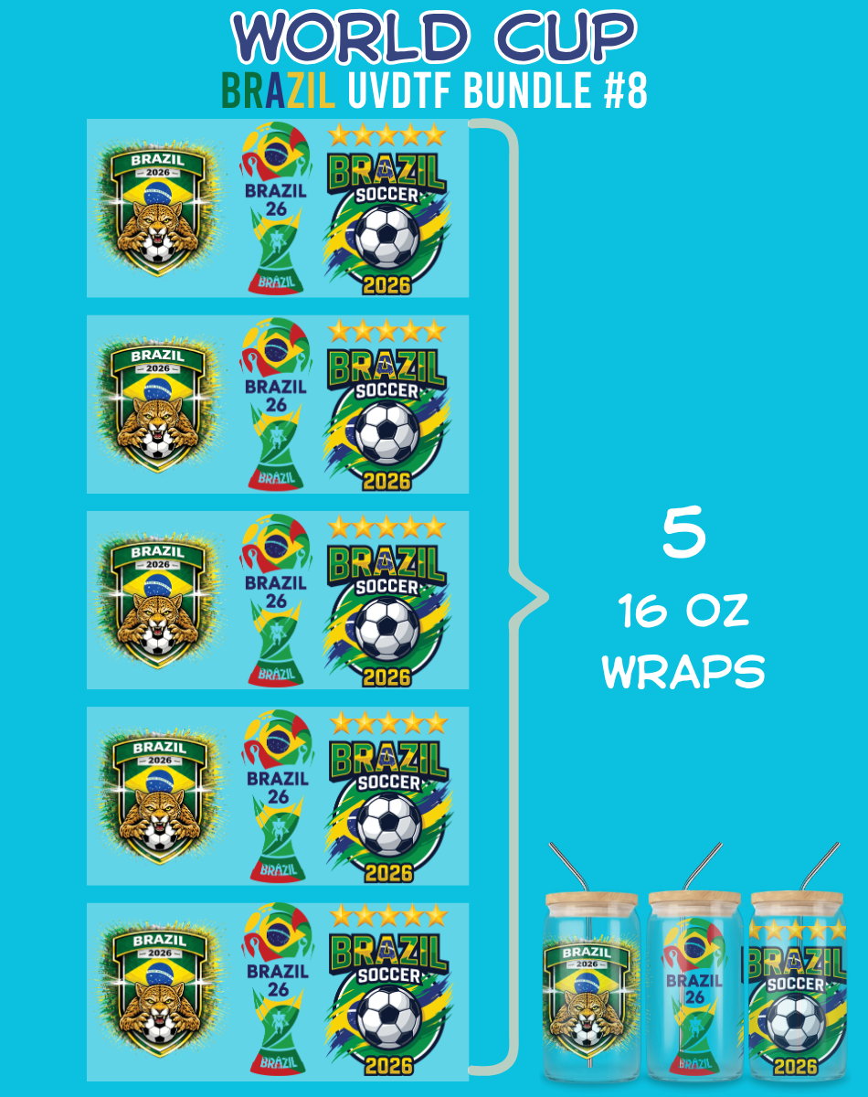 World Cup UVDTF Bundles - 16 Oz Libbey Glass Can Wraps