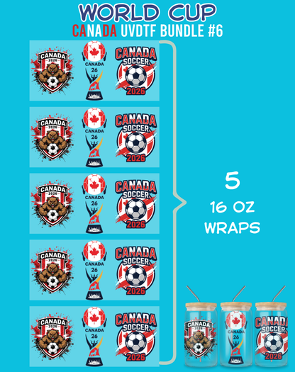 World Cup UVDTF Bundles - 16 Oz Libbey Glass Can Wraps
