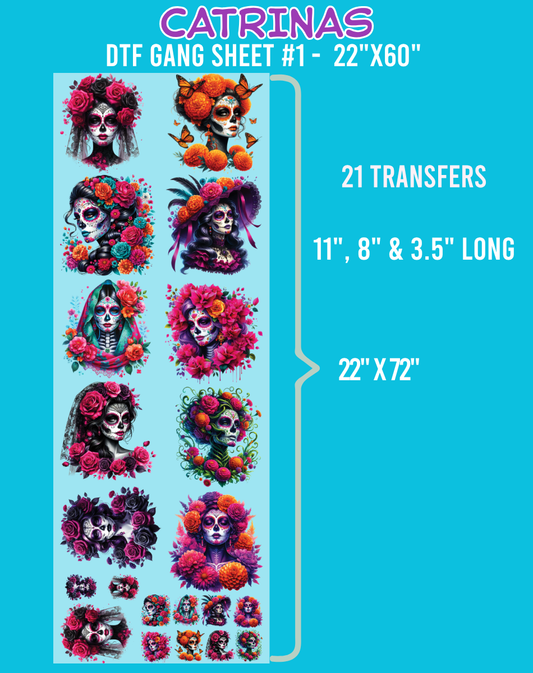 Catrinas DTF Gang Sheet - 22"x60"
